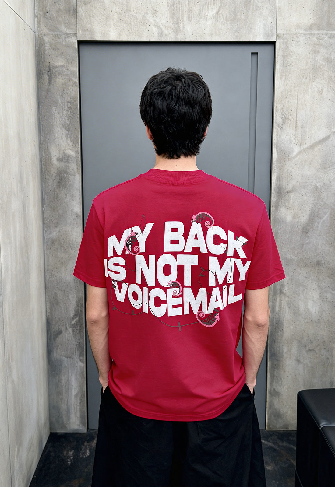 Voice Mail Hot Pink Heavyweight-Oversized T-Shirt