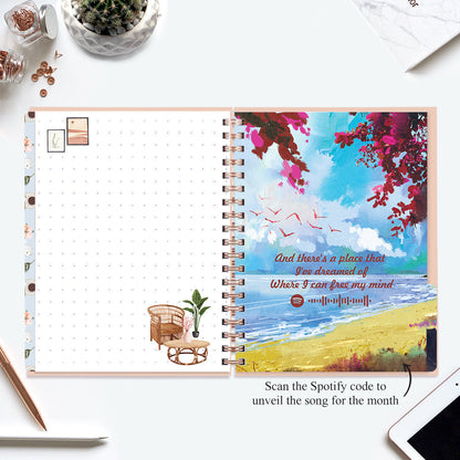 Undated Yearly Planner - Dream Big, Dare to Fail + Ultimate Sticker Book