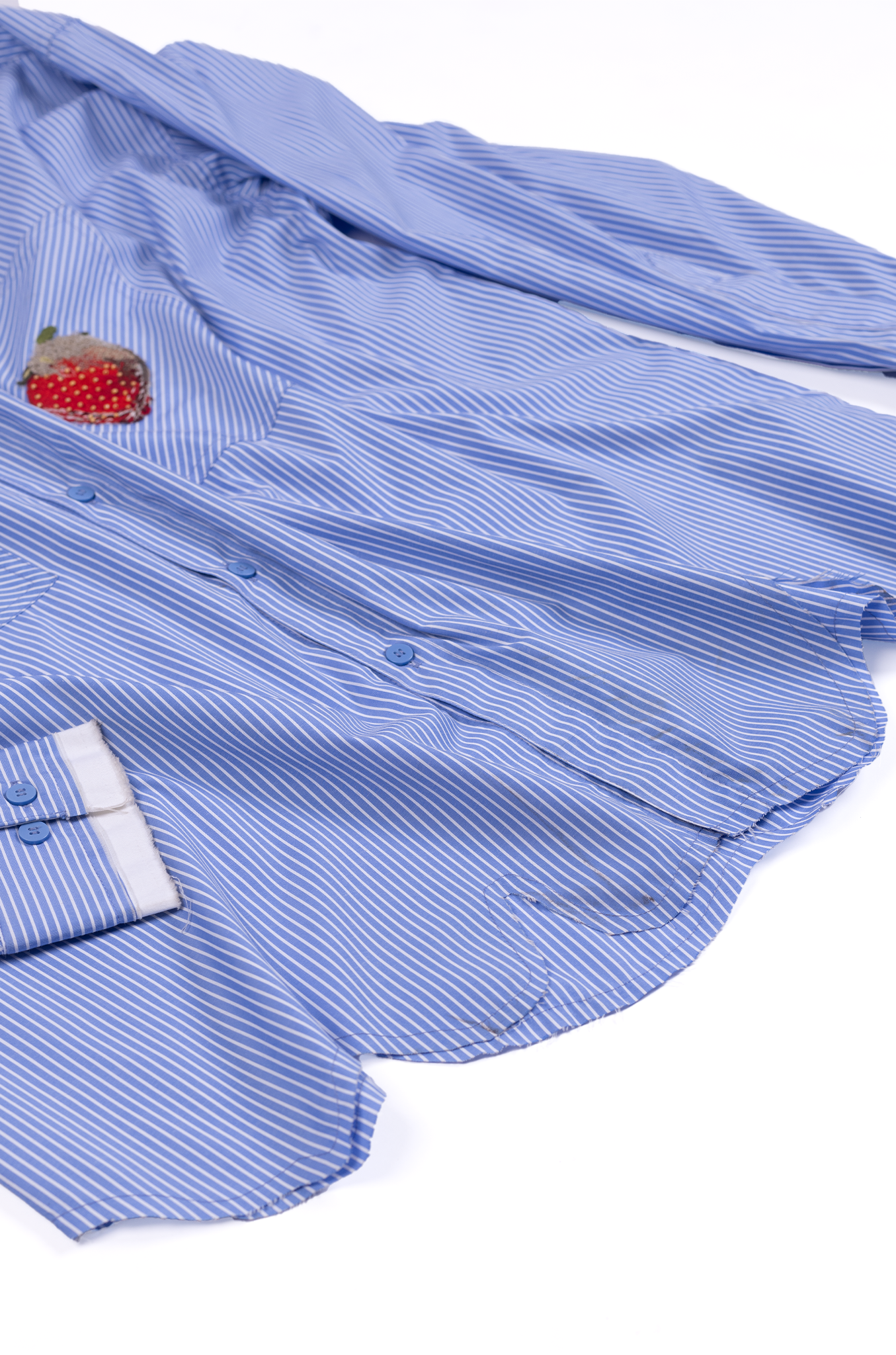 Oversized pinstriped embroidered darwyn shirt | Huemn at Broadway