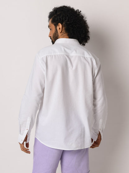 Grainy Oxford White Shirt - Bud