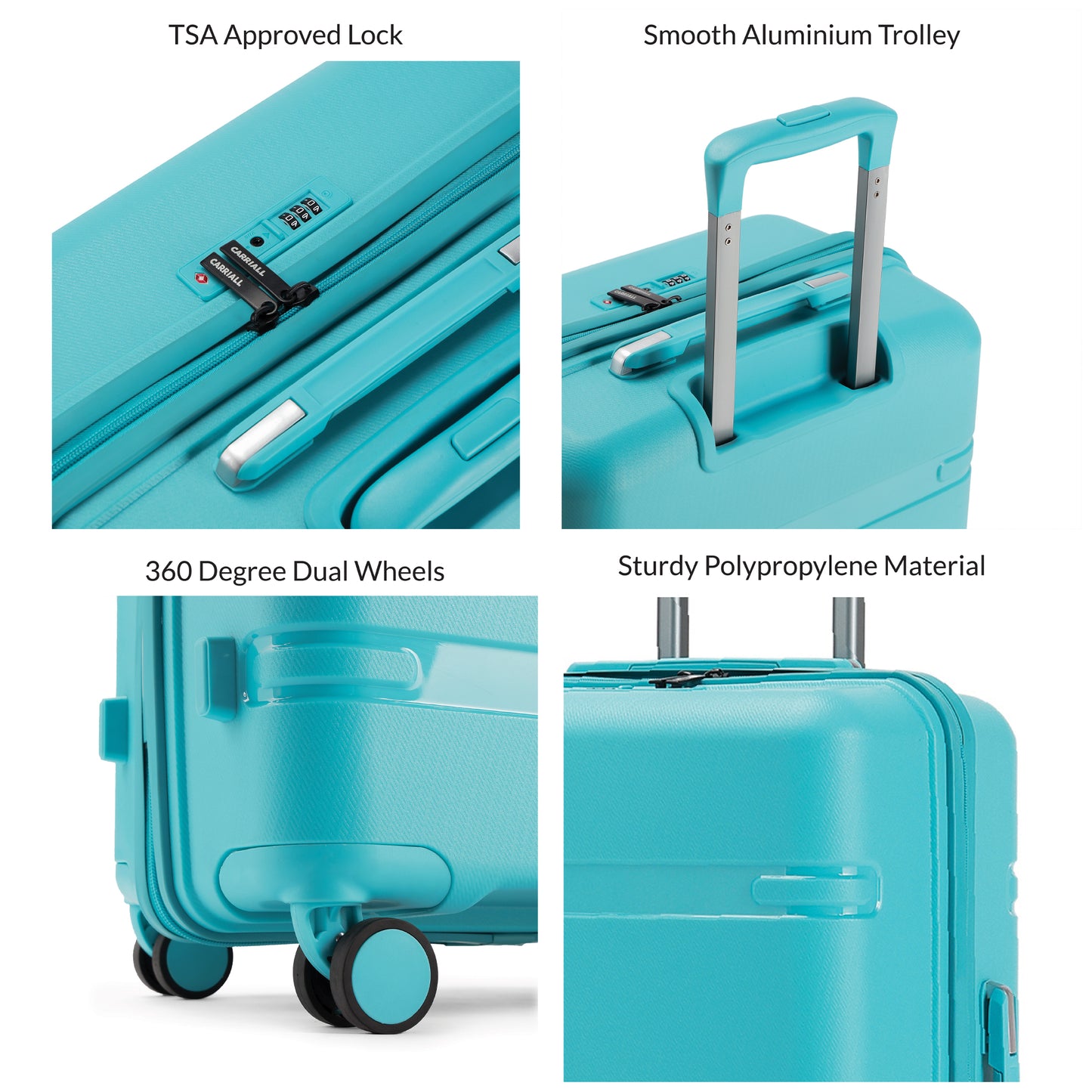 Carriall Drift( PP ) Blue hardsided 28 inch check-in luggage