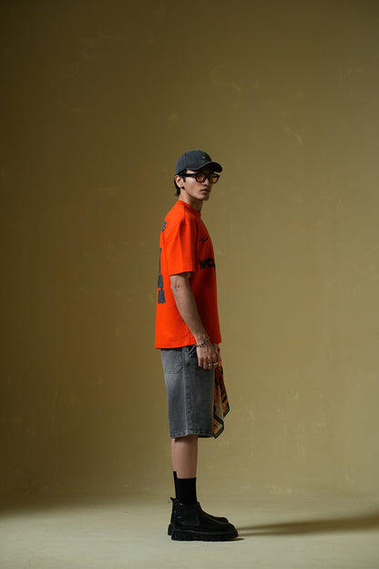 Worldwide Orange Oversized T-Shirt