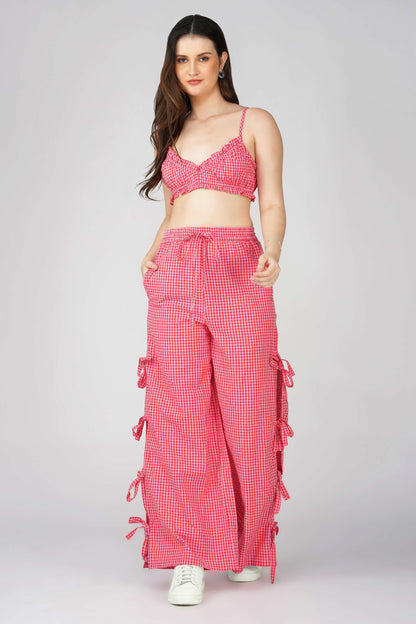 Red Gingham Bralette Top