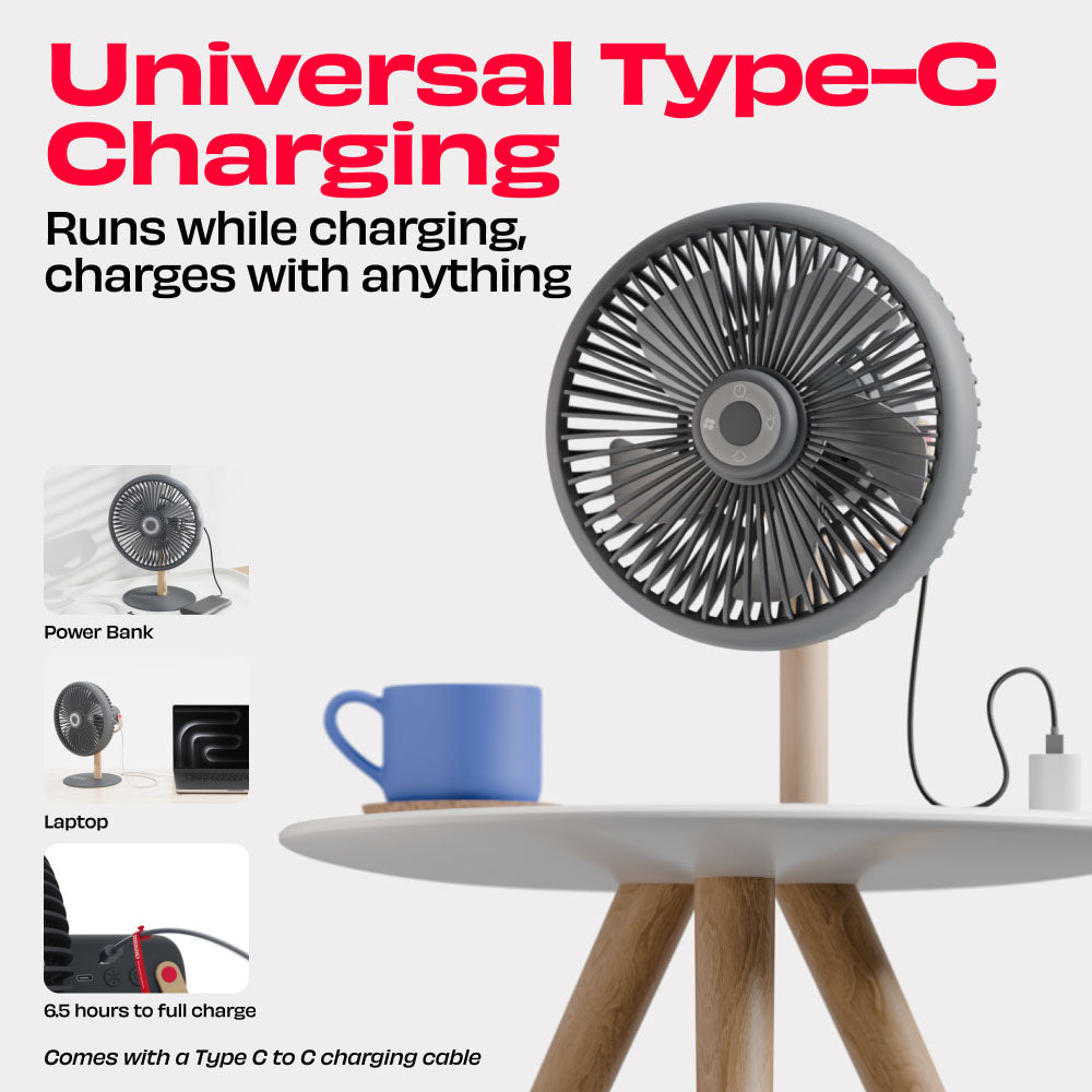 NUUK LIT v2  Table Top Fan with Mood Light