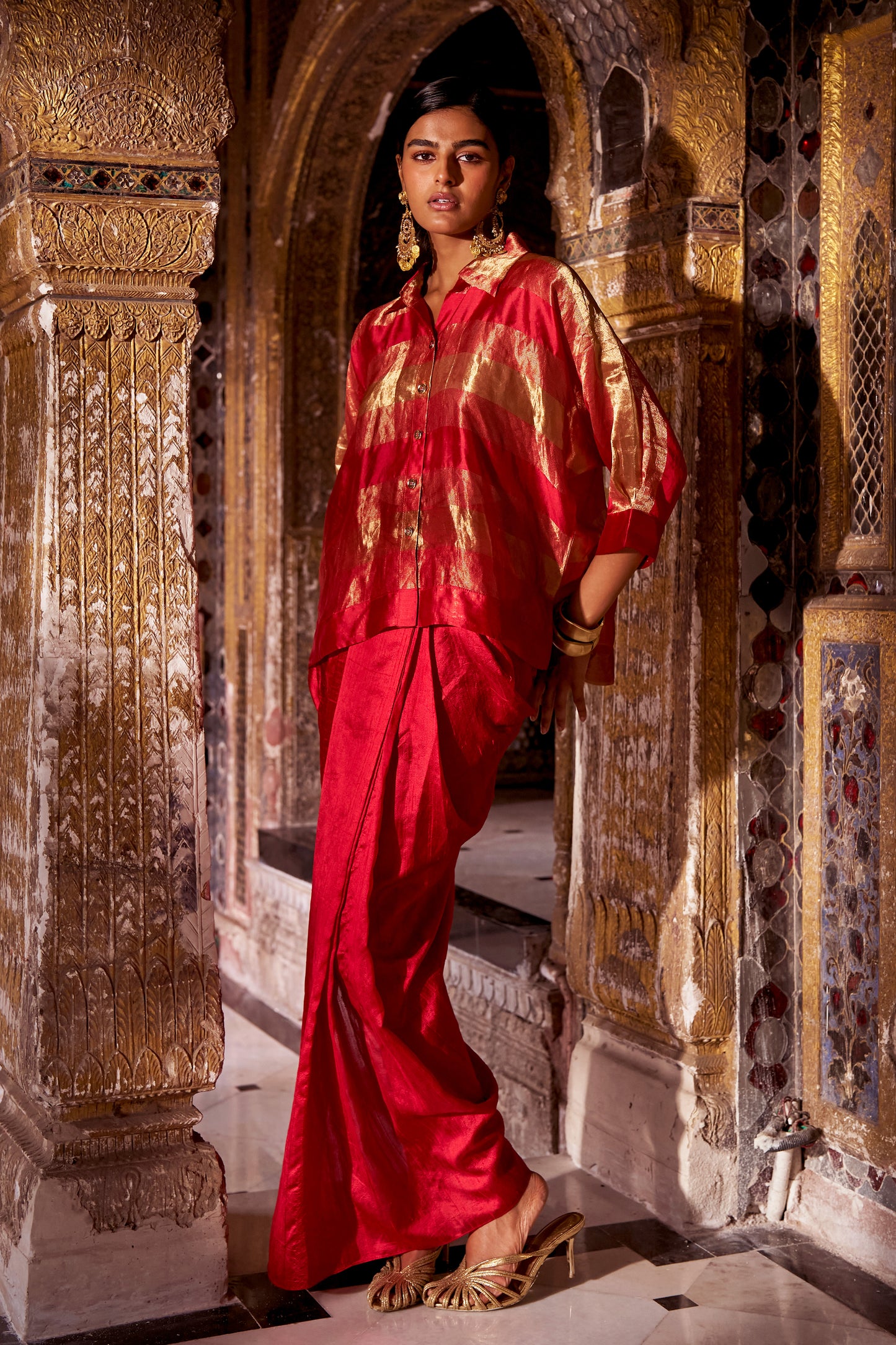 ASYMMETRIC DRAPE SKIRT