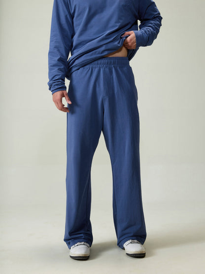 Blue Wide Leg Joggers
