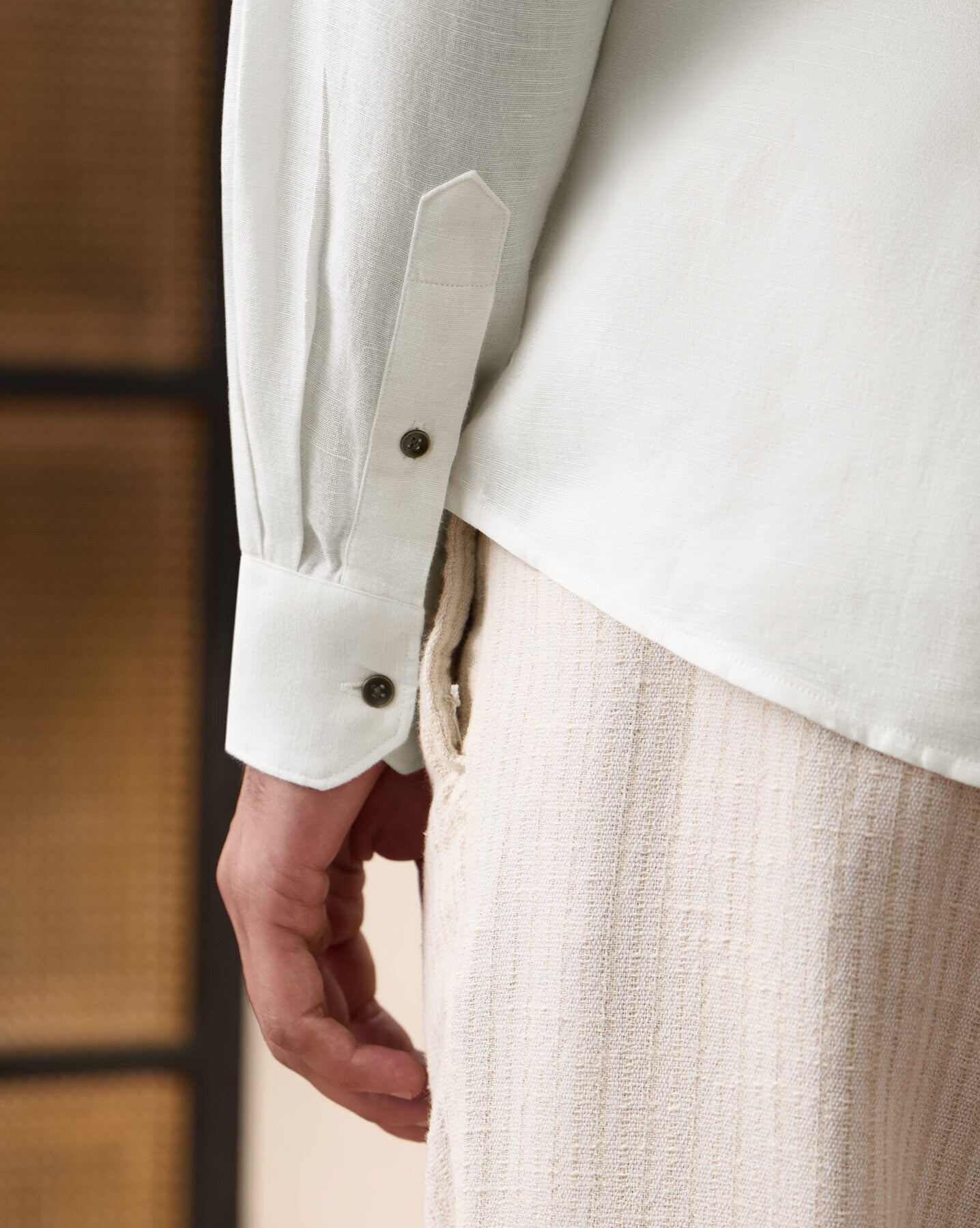 The Linen Rich Shirt Soft ivory