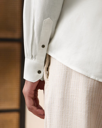 The Linen Rich Shirt Soft ivory