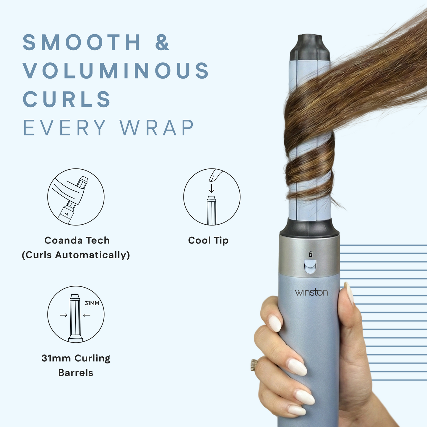 5 in 1 Hair Blow Brush | Auto Curler, Dryer, Straightener & Styler -1 | Winston at Broadway