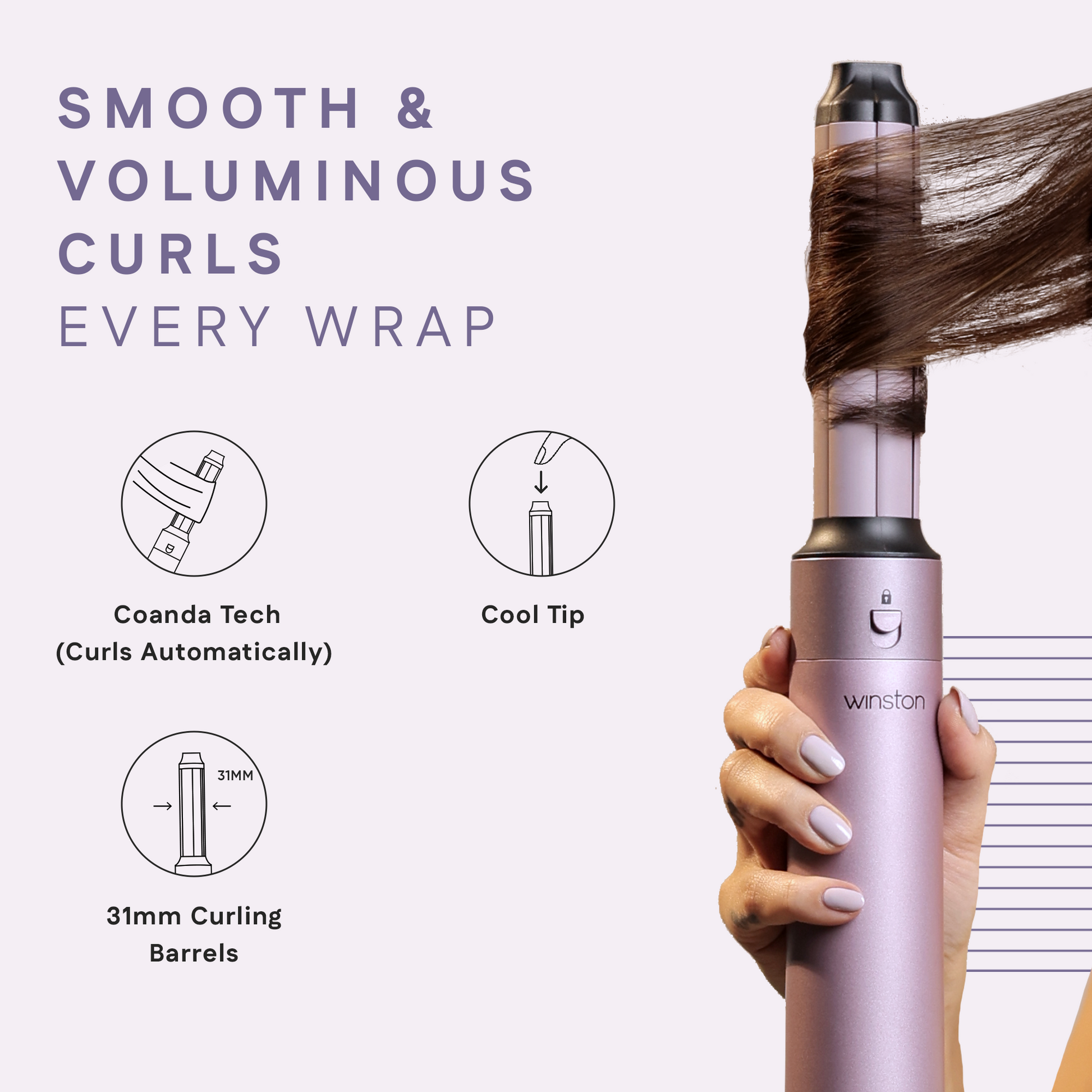5 in 1 Hair Blow Brush | Auto Curler, Dryer, Straightener & Styler -1 | Winston at Broadway