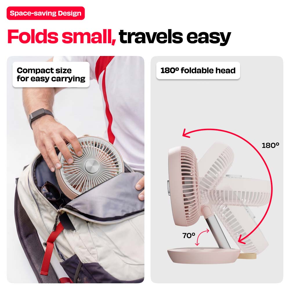 FOLDE v2 | All Day Wireless Rechargeable Folding Fan