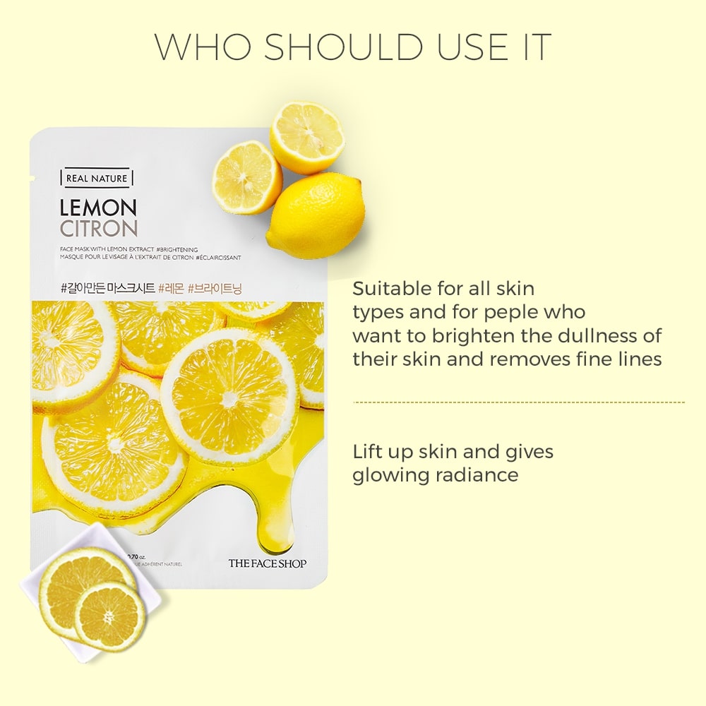 Real Nature Lemon Face Mask 20g