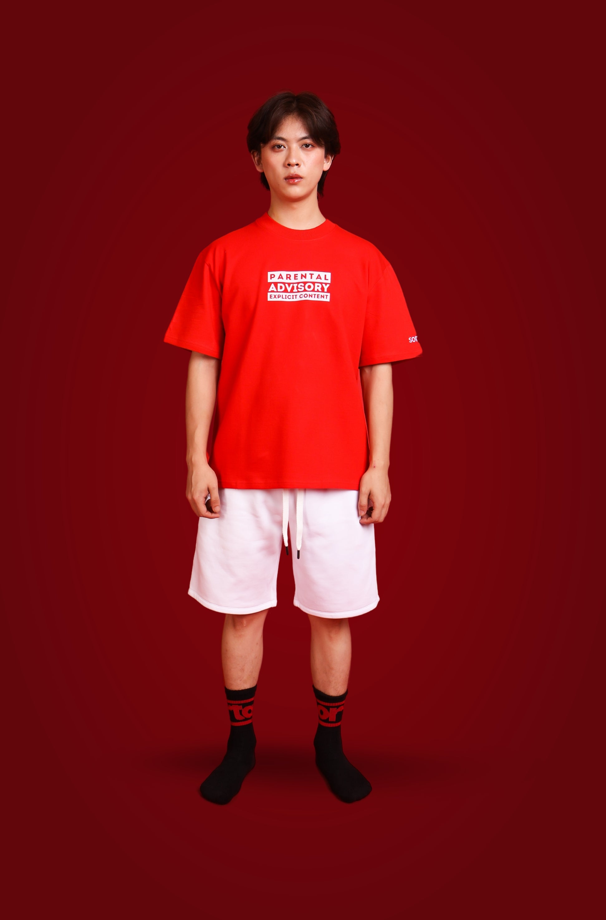 fuck. - korean oversized tshirt Red | sorta at Broadway