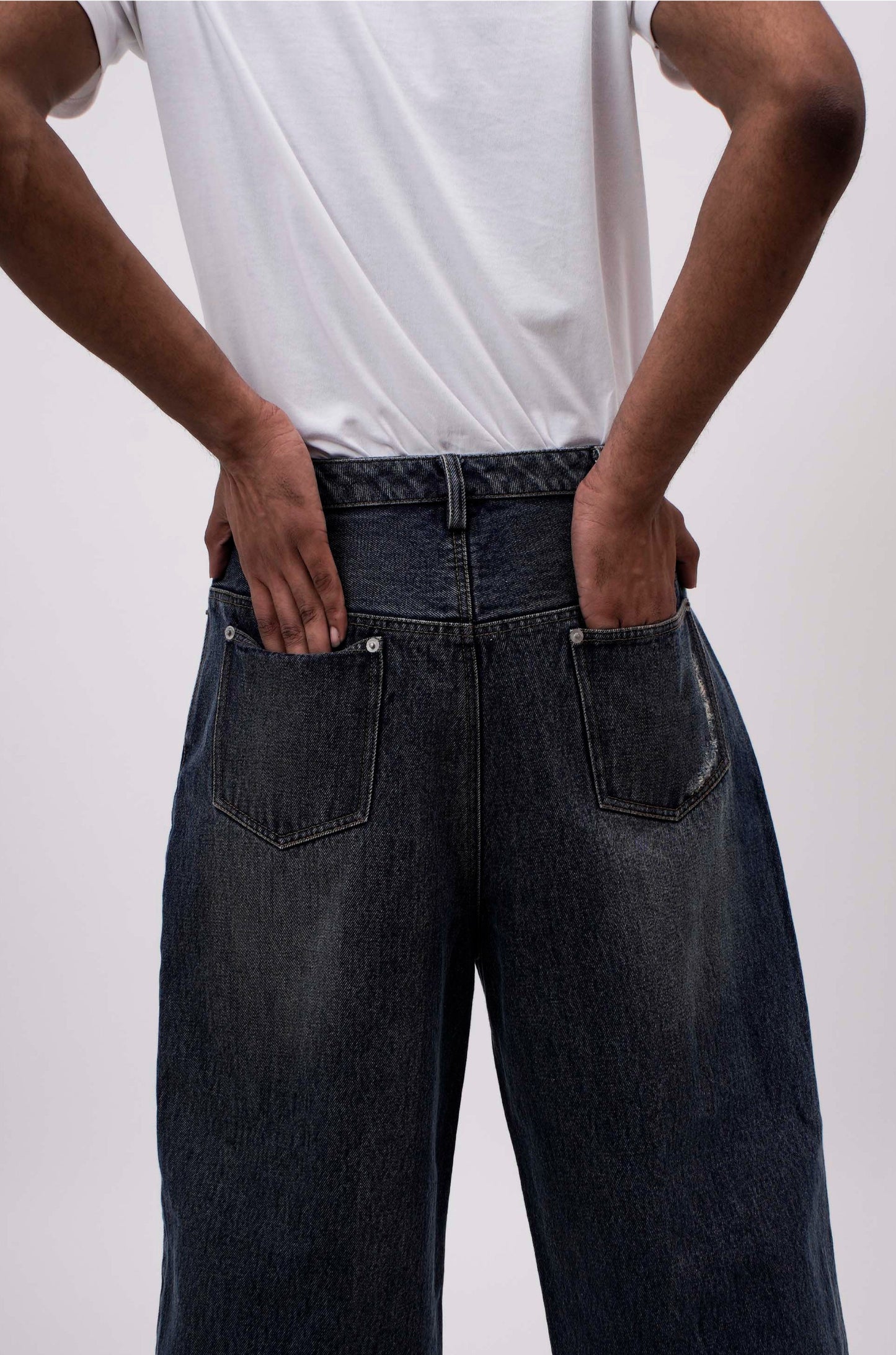 Indigo Distressed Jeans | Huemn at Broadway