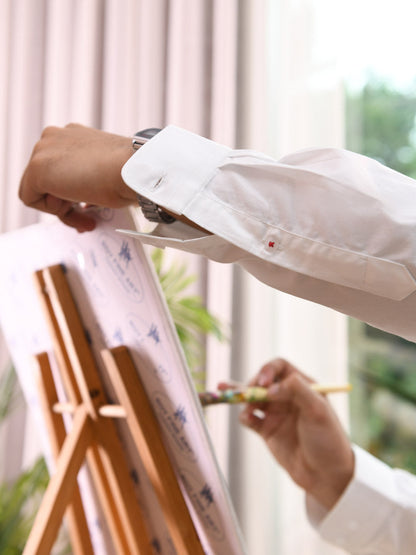 Poppy Embroidered Cotton White Shirt - Grace