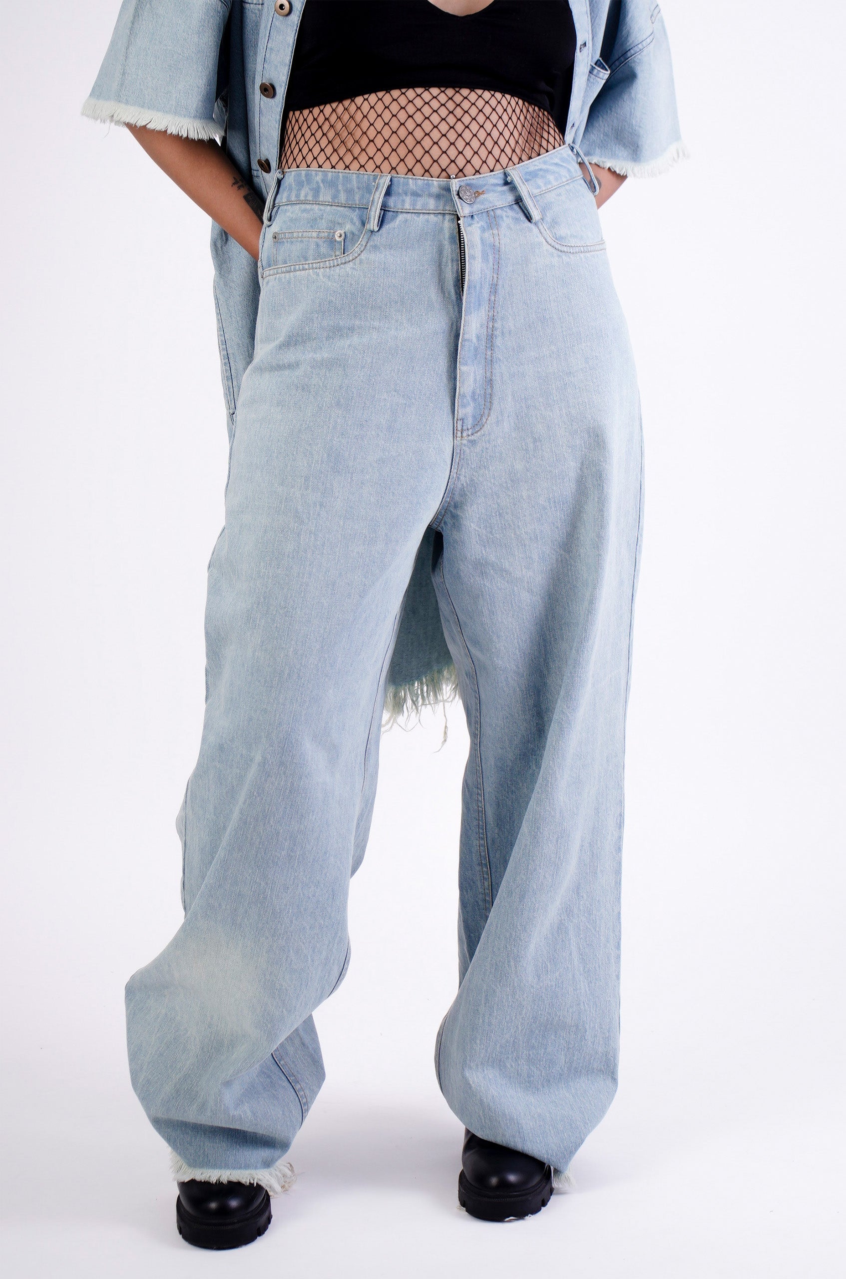 Wide Legged Darwyn Jeans (Light Wash) | Huemn at Broadway