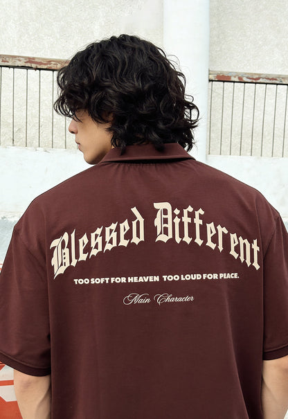 Blessed Different Oversized Polo T-Shirt