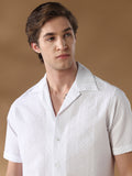 White Regular Fit Casual Cotton Shirt for men (AMENO)