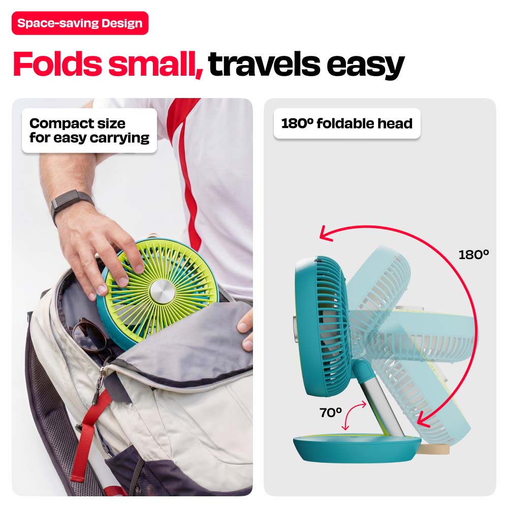 FOLDE v2 | All Day Wireless Rechargeable Folding Fan
