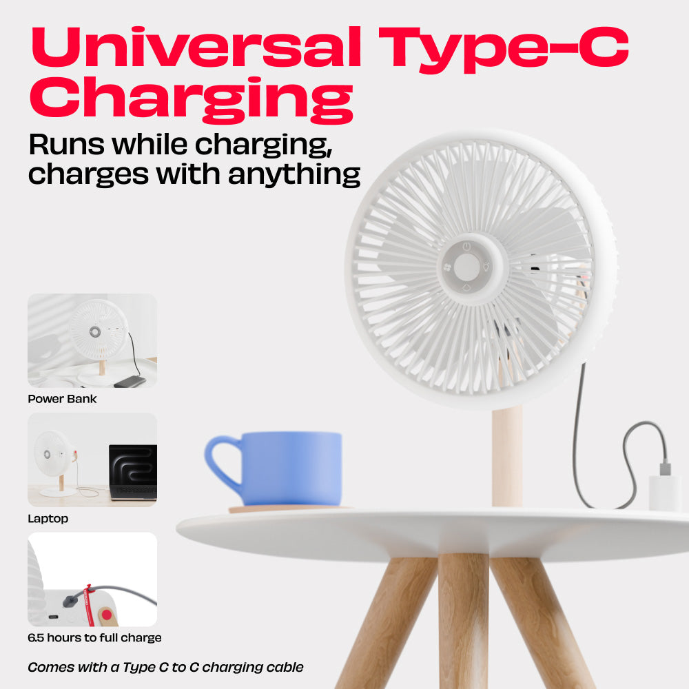 NUUK LIT v2  Table Top Fan with Mood Light