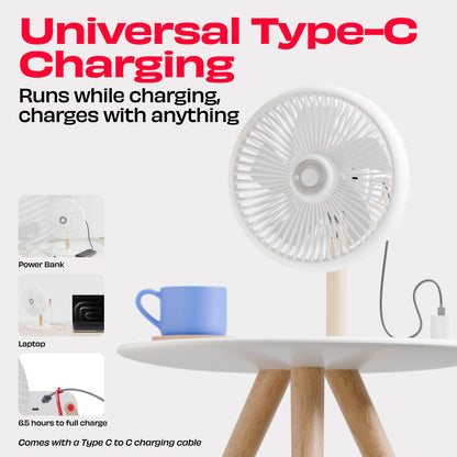 NUUK LIT v2  Table Top Fan with Mood Light