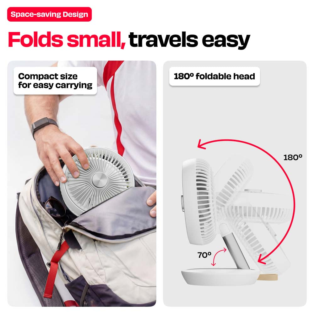 FOLDE v2 | All Day Wireless Rechargeable Folding Fan