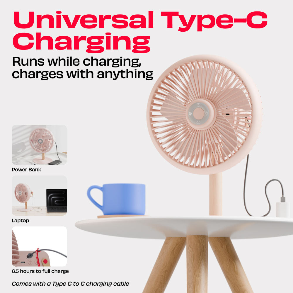 NUUK LIT v2  Table Top Fan with Mood Light