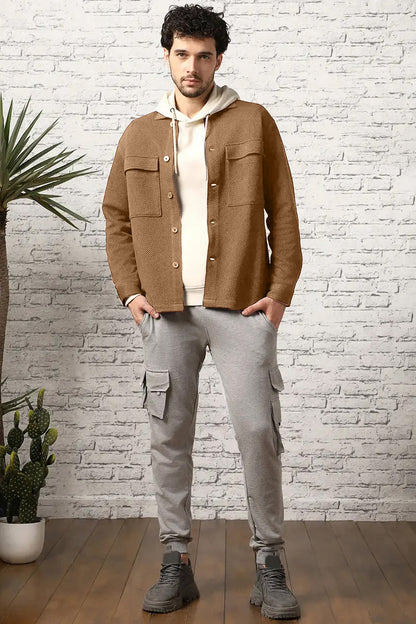 Relaxed Fit Textured Overshirt