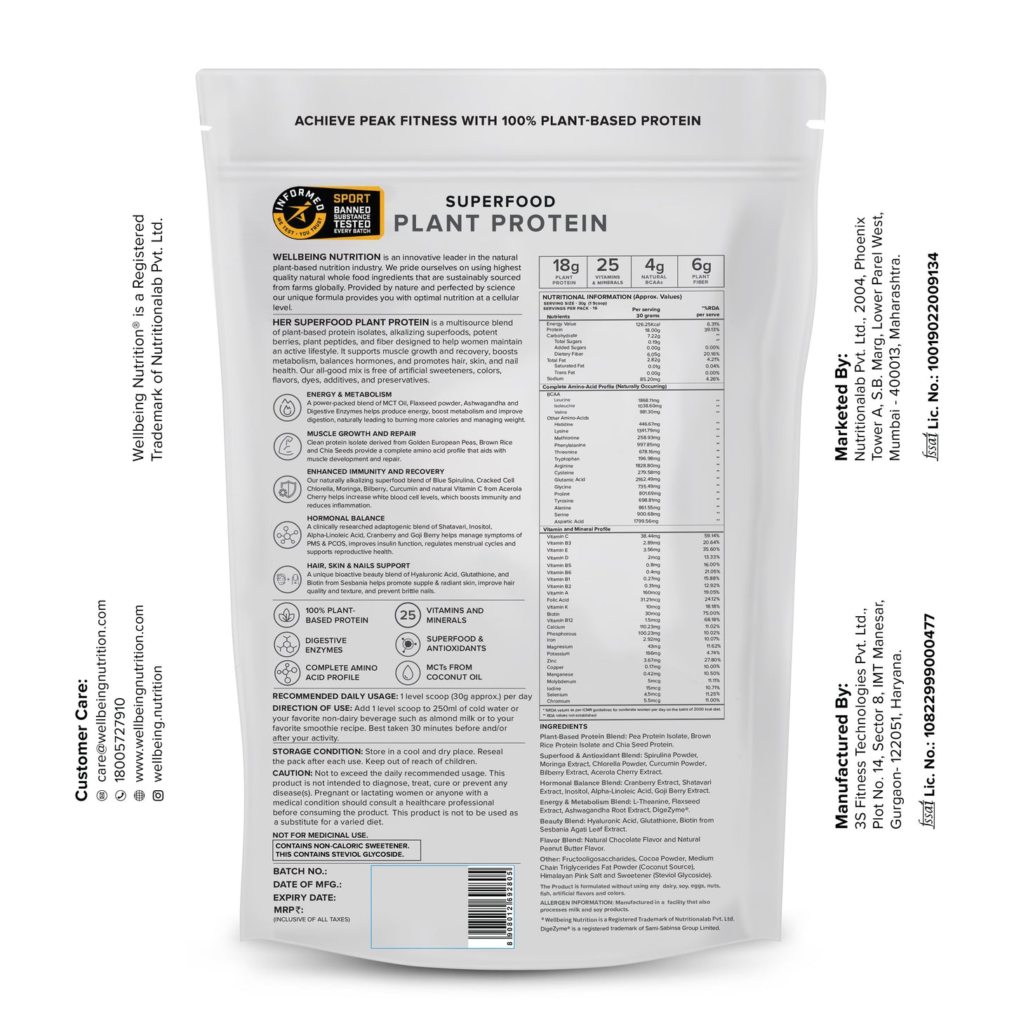 Plant Protein For Her Peanut Butter Chocolate (500Grm)