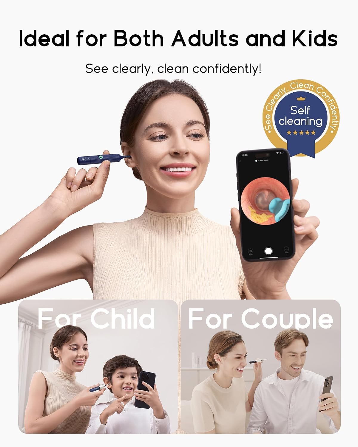 Manimo Smart Visual Ear Cleaner with ENT Kit