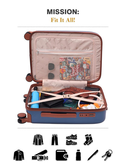 FUR JADEN  The Wayfarer Polycarbonate Travel Luggage Suitcase