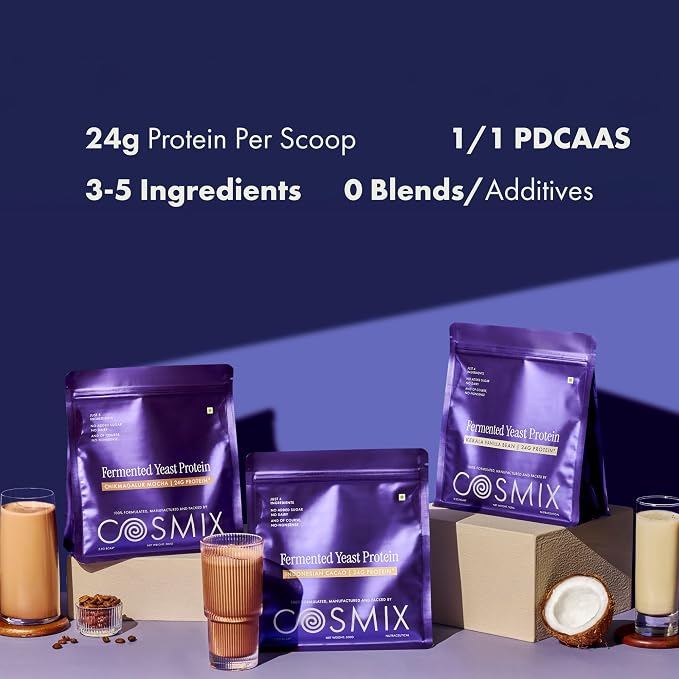 Cosmix Fermented Yeast Protein, assorted box of 4 sachets, 38g x 4