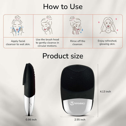 Manimo Smart Facial Cleansing Brush (Black)