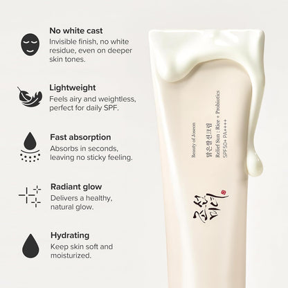 Beauty of Joseon Relief Sun : Rice + Probiotics SPF 50+ PA++++ 50ml | Beauty of Joseon at Broadway