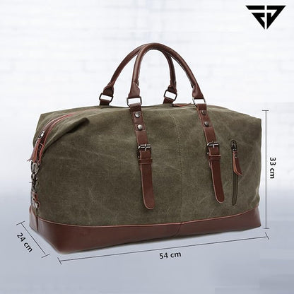 FUR JADEN  40L Canvas Weekender Travel Duffle Cabin Bag