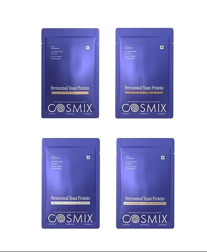 Cosmix Fermented Yeast Protein, assorted box of 4 sachets, 38g x 4