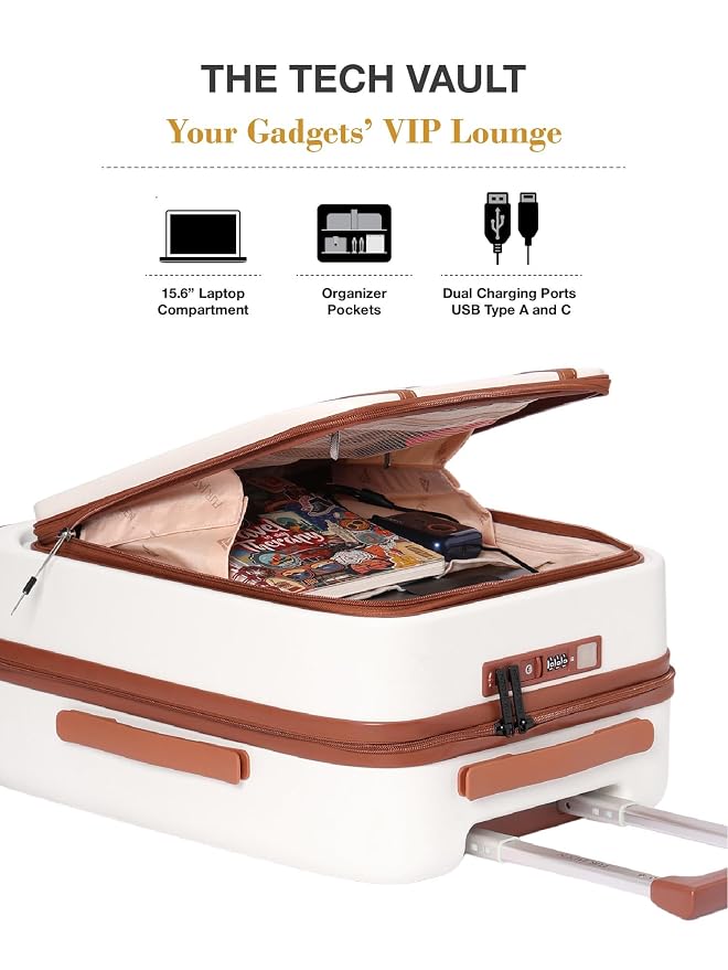FUR JADEN  The Wayfarer Polycarbonate Travel Luggage Suitcase