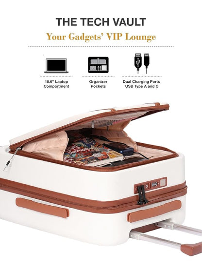 FUR JADEN  The Wayfarer Polycarbonate Travel Luggage Suitcase