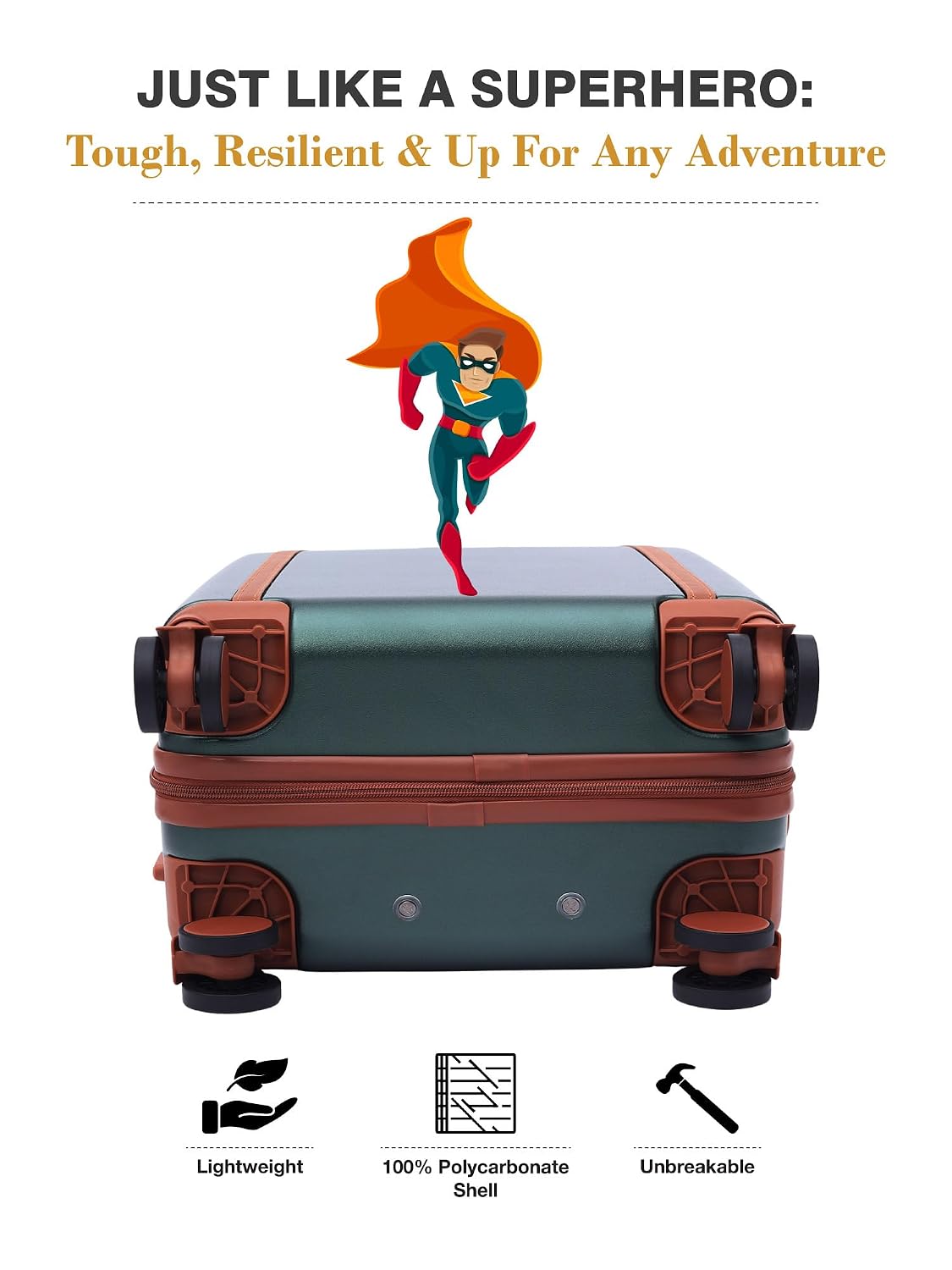 FUR JADEN  The Wayfarer Polycarbonate Travel Luggage Suitcase