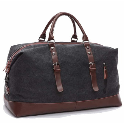 FUR JADEN  40L Canvas Weekender Travel Duffle Cabin Bag