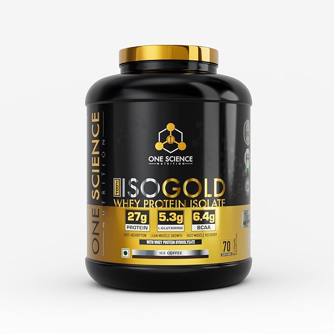OSN Iso Gold Whey Protein 5lbs Grass Fed Whey 27g Protein Ice Coffee | One Science Nutrition at Broadway