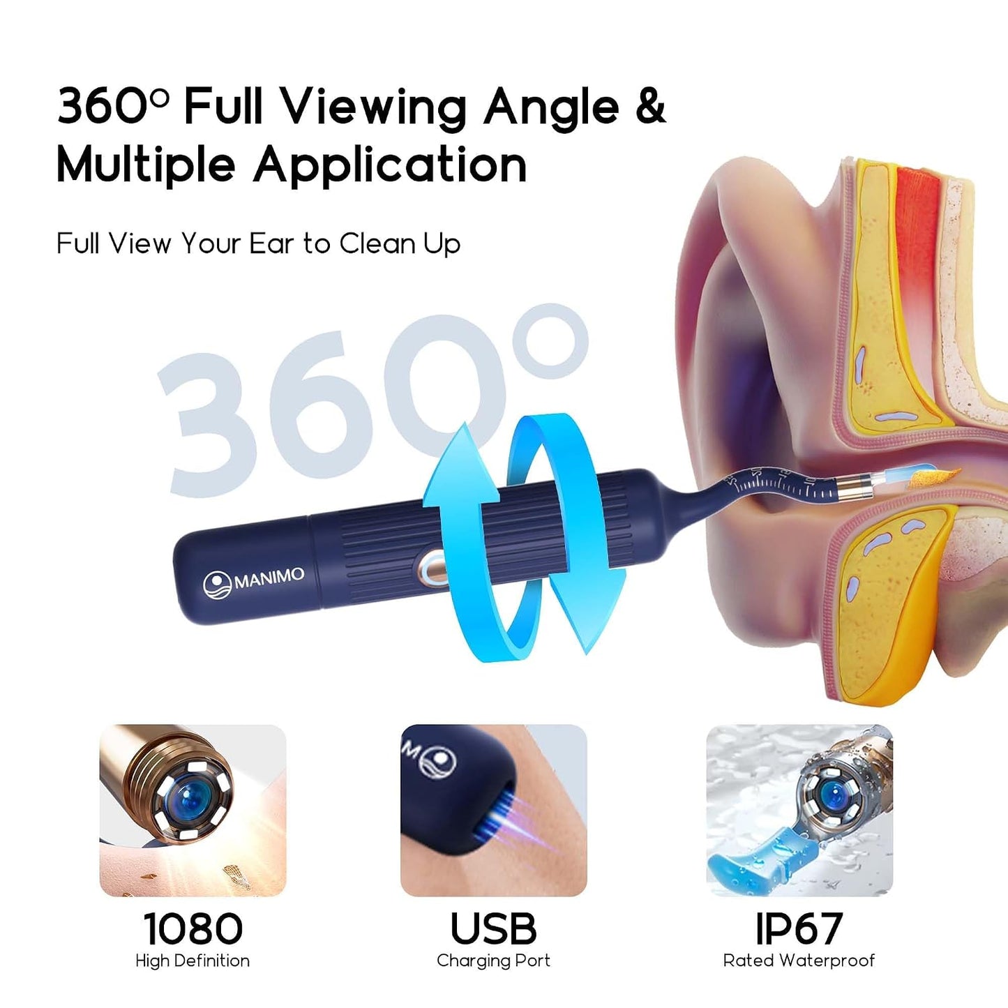 Manimo Smart Visual Ear Cleaner with ENT Kit