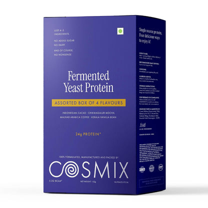 Cosmix Fermented Yeast Protein, assorted box of 4 sachets, 38g x 4