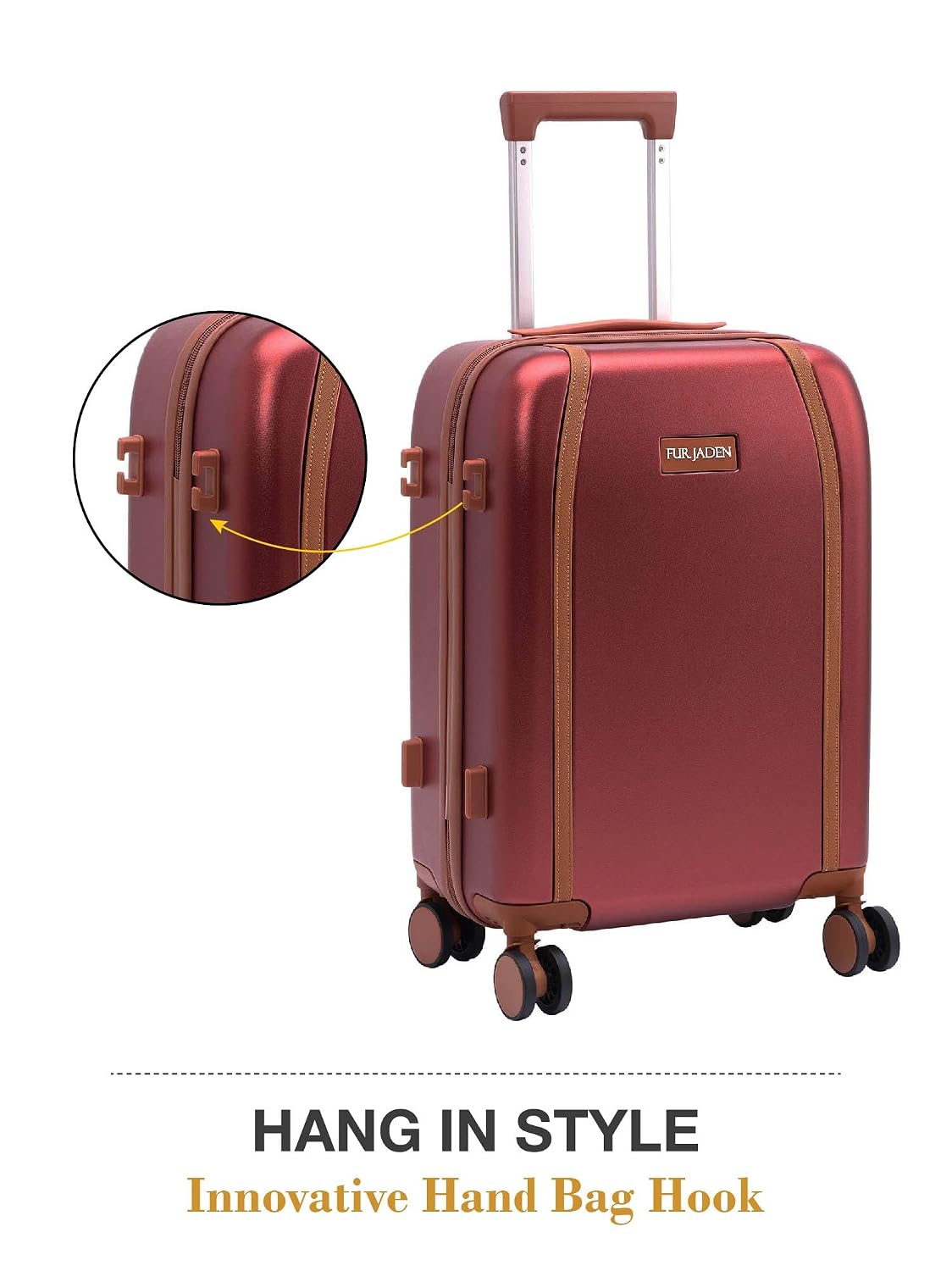 FUR JADEN  The Wayfarer Polycarbonate Travel Luggage Suitcase