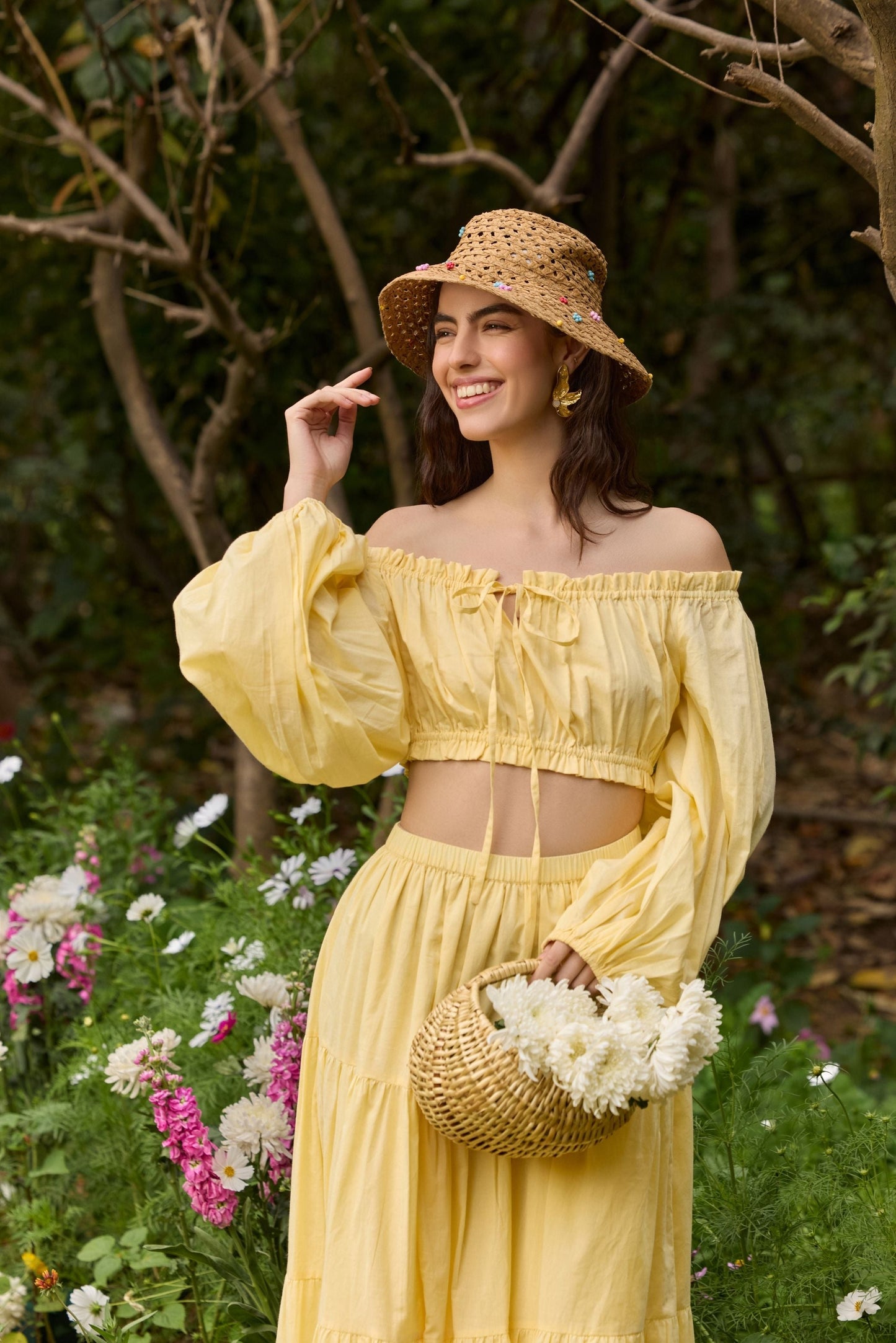Butter Yellow Tiered Maxi Skirt