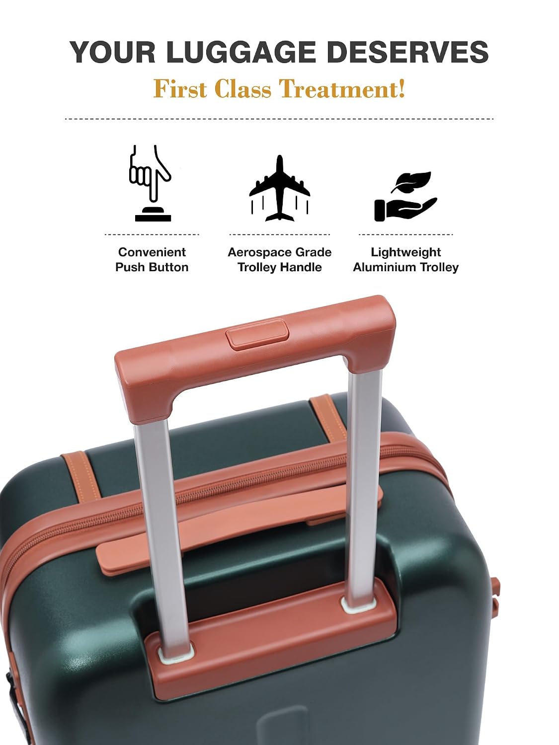 FUR JADEN  The Wayfarer Polycarbonate Travel Luggage Suitcase