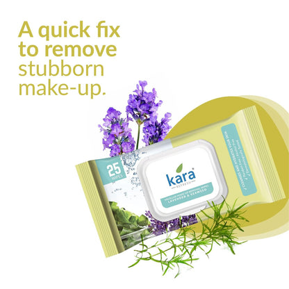 Kara Micellar Makeup Remover Wipes with Lavender & Seaweed