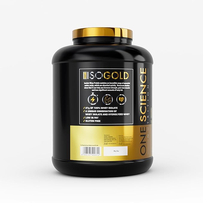 OSN Iso Gold Whey Protein 5lbs Grass Fed Whey 27g Protein Ice Coffee | One Science Nutrition at Broadway