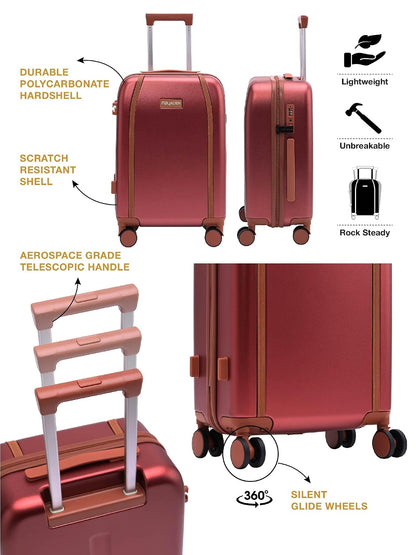 FUR JADEN  The Wayfarer Polycarbonate Travel Luggage Suitcase
