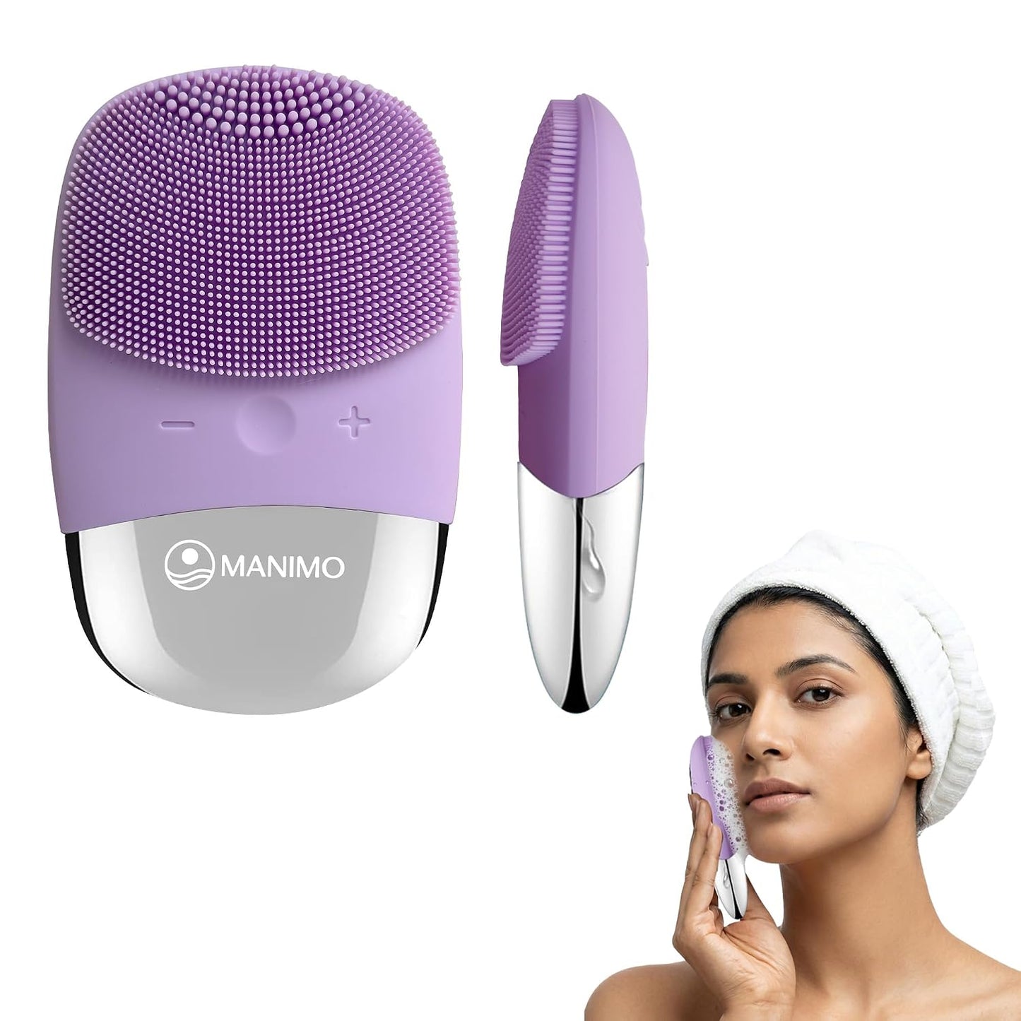 Manimo Smart Facial Cleansing Brush (Purple)